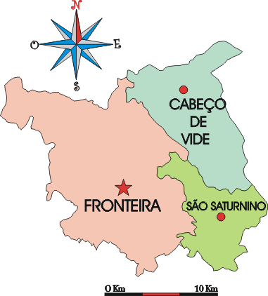 Mapa administrativo do municpio de Fronteira