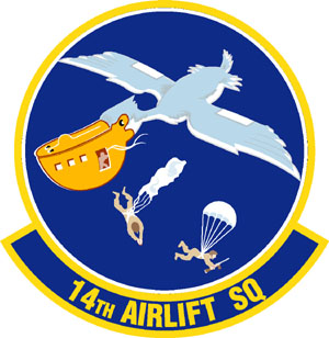 Coat of arms (crest) of the 14th Airlift Squadron, US Air Force
