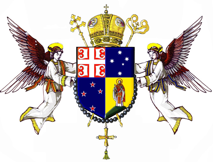 center Arms (crest) of Metropolitanate of Australia and New Zealand, Serbian Orthodox Church