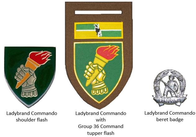 Coat of arms (crest) of the Ladybrand Commando, South African Army