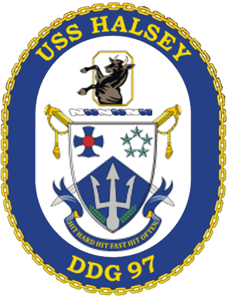 Coat of arms (crest) of the Destroyer USS Halsey (DDG-97)