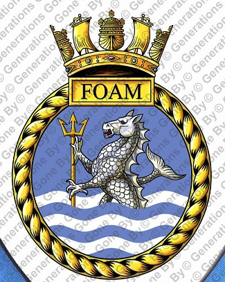 Coat of arms (crest) of the HMS Foam, Royal Navy