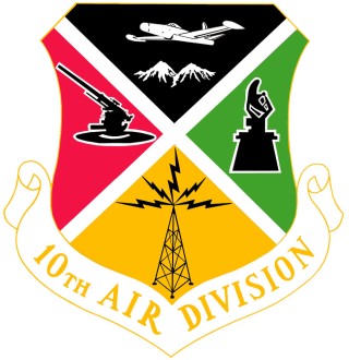 Coat of arms (crest) of the 10th Air Division, US Air Force