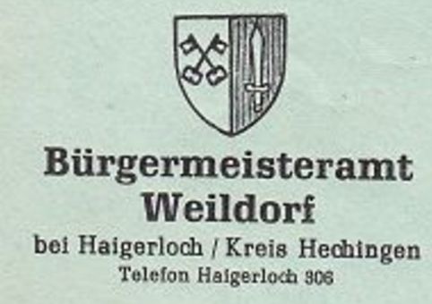Wappen von Weildorf (Haigerloch)/Coat of arms (crest) of Weildorf (Haigerloch)