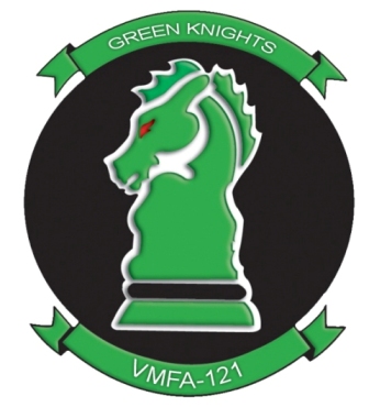 Coat of arms (crest) of the VMFA-121 Green Knights, USMC