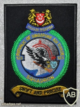 Coat of arms (crest) of the No 123 Squadron, Republic of Singapore Air Force