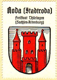 Wappen von Stadtroda/Coat of arms (crest) of Stadtroda