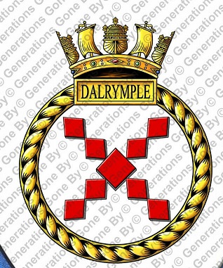 Coat of arms (crest) of the HMS Dalrymple, Royal Navy