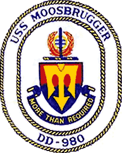 Coat of arms (crest) of the Destroyer USS Moosbrugger (DD-980)