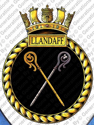 Coat of arms (crest) of the HMS Llandaff, Royal Navy