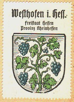 Wappen von Westhofen (Rheinhessen)/Coat of arms (crest) of Westhofen (Rheinhessen)