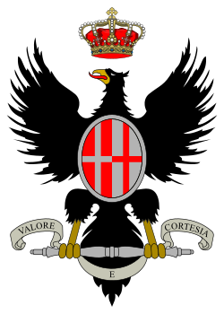 Arms of 25th Cavalry Regiment Lancieri di Mantova, Italian Army