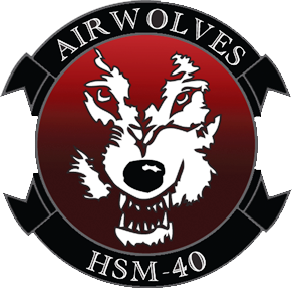 Coat of arms (crest) of the Helicopter Maritime Strike Squadron 40 (HSM-40) Airwolves, US Navy