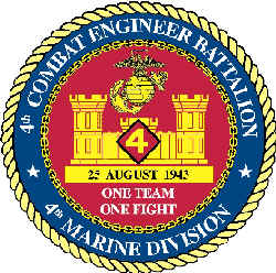 Coat of arms (crest) of the 4th Combat Engineer Battalion, USMC