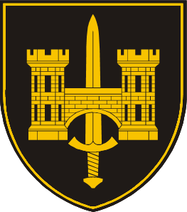 Coat of arms (crest) of the Juozas Vitkus Engineer Battalion, Lithuanian Army
