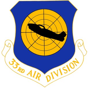Coat of arms (crest) of the 33rd Air Division, US Air Force