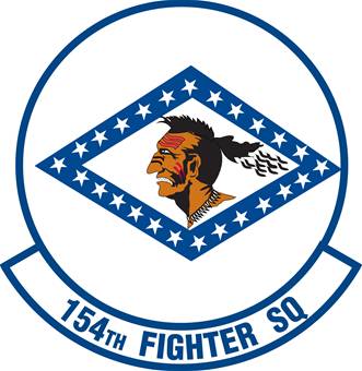 Coat of arms (crest) of the 154th Fighter Squadron, Arkansas Air National Guard