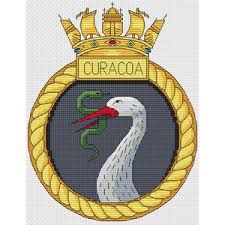 Coat of arms (crest) of the HMS Curacoa, Royal Navy