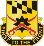 Arms of 158th Cavalry Regiment, Maryland Army National Guard