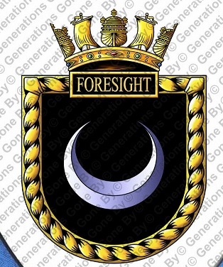 Coat of arms (crest) of the HMS Foresight, Royal Navy