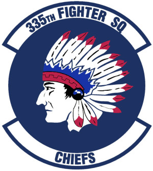 Coat of arms (crest) of the 335th Fighter Squadron, US Air Force