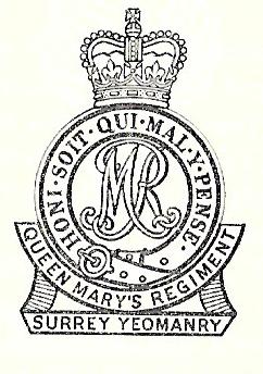 Coat of arms (crest) of the Surrey Yeomanry (Queen Mary's Regiment), British Army