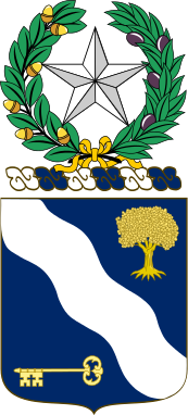 Arms of 143rd Infantry Regiment, Texas Army National Guard