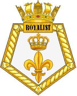 Coat of arms (crest) of the HMS Royalist, Royal Navy
