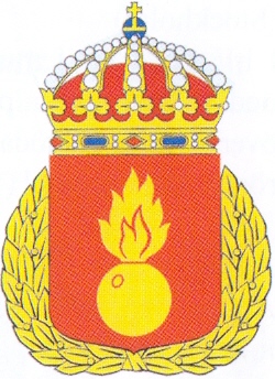 Coat of arms (crest) of the Artillery Combat School, Swedish Army