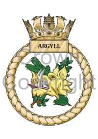 Coat of arms (crest) of the HMS Argyll, Royal Navy