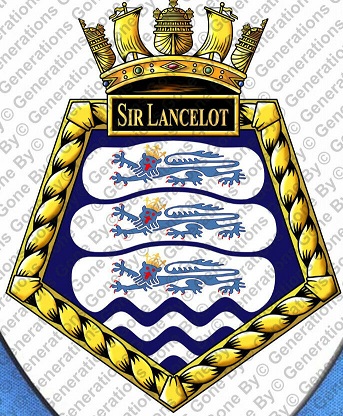 Coat of arms (crest) of the RFA Sir Lancelot, United Kingdom