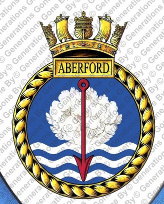 Coat of arms (crest) of the HMS Aberford, Royal Navy