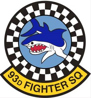 Coat of arms (crest) of the 93rd Fighter Squadron, US Air Force