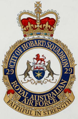Coat of arms (crest) of the No 29 (City of Hobart) Squadron, Royal Australian Air Force