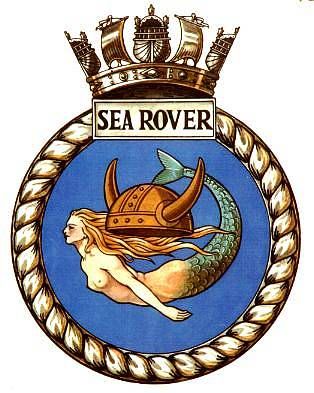 Coat of arms (crest) of HMS Sea Rover, Royal Navy