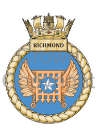Coat of arms (crest) of the HMS Richmond, Royal Navy