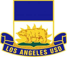 Coat of arms (crest) of Los Angeles High School Junior Reserve Officer Training Corps, Los Angeles Unified School District, US Army