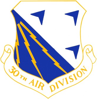 Coat of arms (crest) of the 30th Air Division, US Air Force