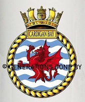 Coat of arms (crest) of the HMS Cardigan Bay, Royal Navy