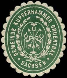 Wappen von Kupferhammer-Grünthal/Arms (crest) of Kupferhammer-Grünthal