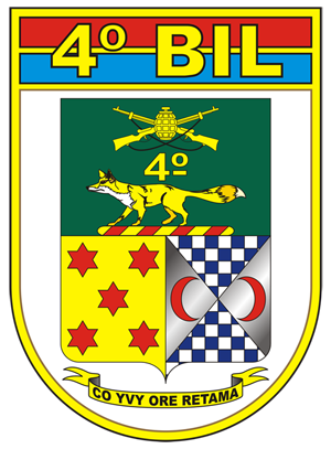 Coat of arms (crest) of the 4th Light Infantry Battalion - Raposo Tavares Regiment, Brazilian Army