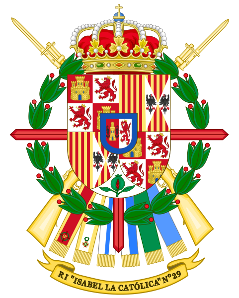Arms of Infantry Regiment Isabel la Católica No 29, Spanish Army
