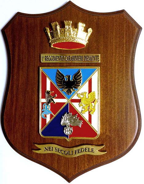 Coat of arms (crest) of 1st Carabineri Regiment Piemonte