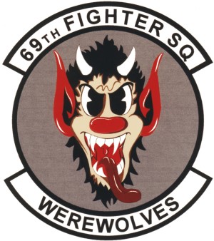 Coat of arms (crest) of the 69th Tactical Fighter Squadron, US Air Force