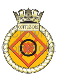 Coat of arms (crest) of the HMS Cottesmore, Royal Navy