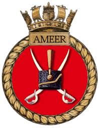 Coat of arms (crest) of the HMS Ameer, Royal Navy
