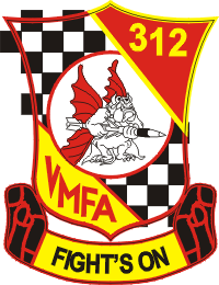 Coat of arms (crest) of the VMFA-312 Checkerboard, USMC