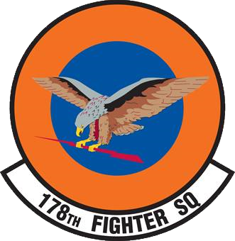 Coat of arms (crest) of the 178th Fighter Squadron, North Dakota Air National Guard