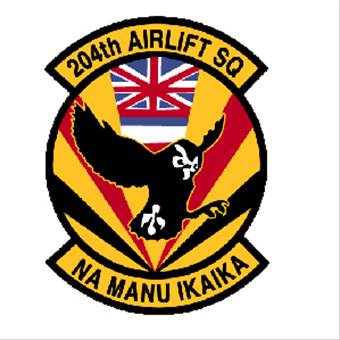 Coat of arms (crest) of the 204th Airlift Squadron, Hawaii Air National Guard