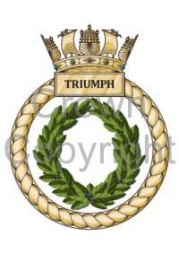 Coat of arms (crest) of the HMS Triumph, Royal Navy